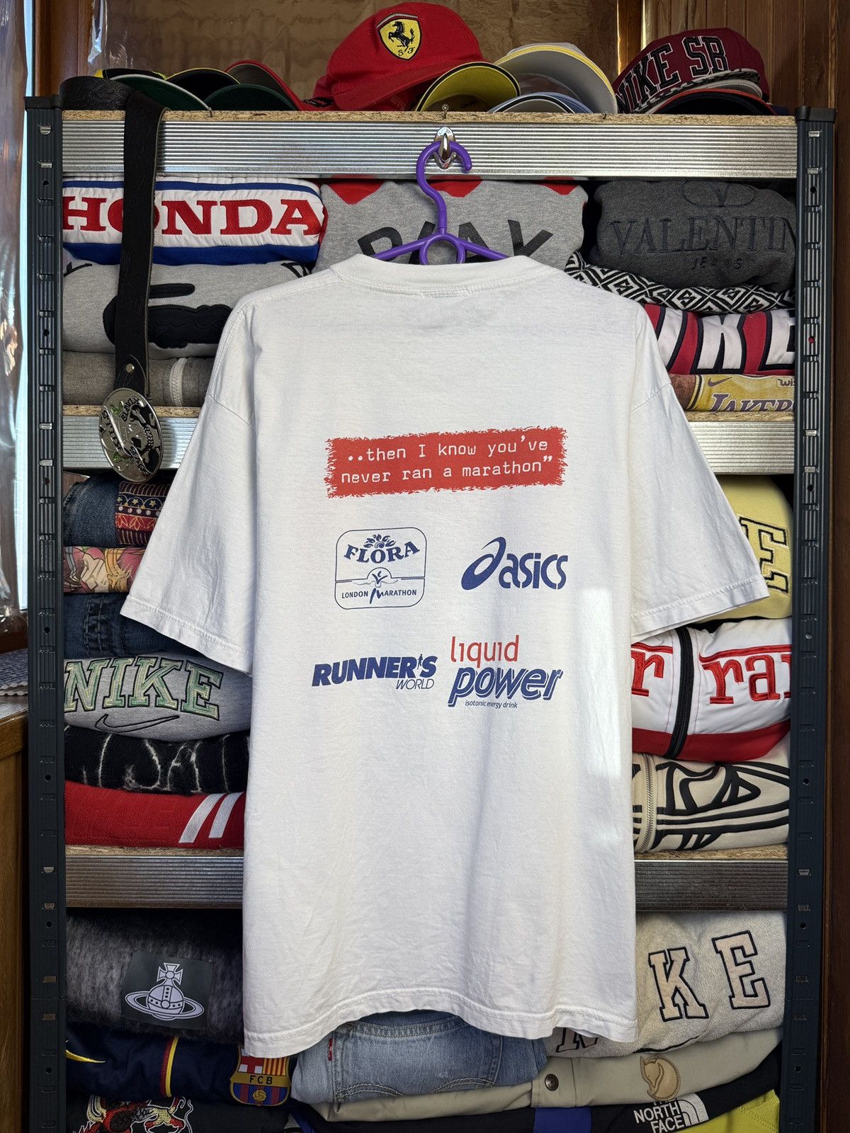 Asics Vintage 90s 1998 ASICS “The Flora London Marathon“ size L Size US XL / EU 56 / 4 - 2 Thumbnail