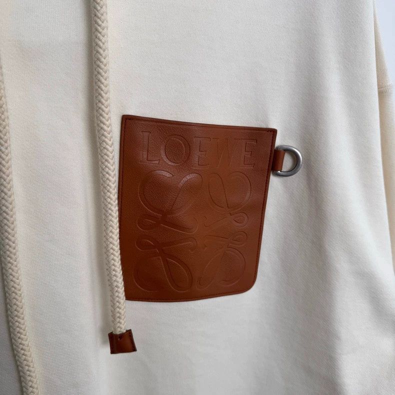 Loewe LOEWE Chest leather logo hoodie Size XL / US 12-14 / IT 48-50 - 2 Thumbnail