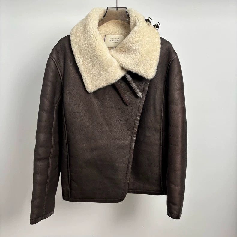 Hermes Hermes Mocha Shearling Collar Short Coat - dmc Size US S / EU 44-46 / 1 - 1 Thumbnail