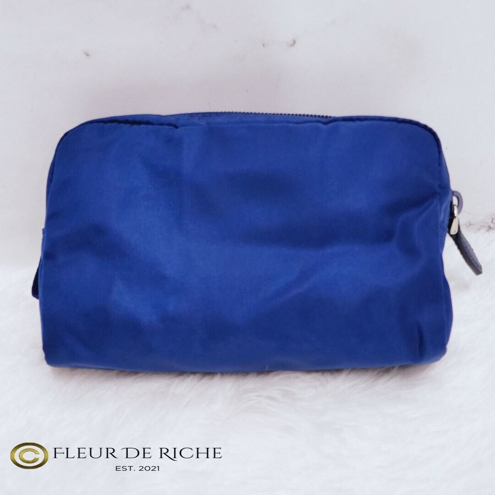 Prada Prada Necessaire Re-Nylon Vela Cosmetic Pouch Blue 1NA021 Size ONE SIZE - 5 Thumbnail