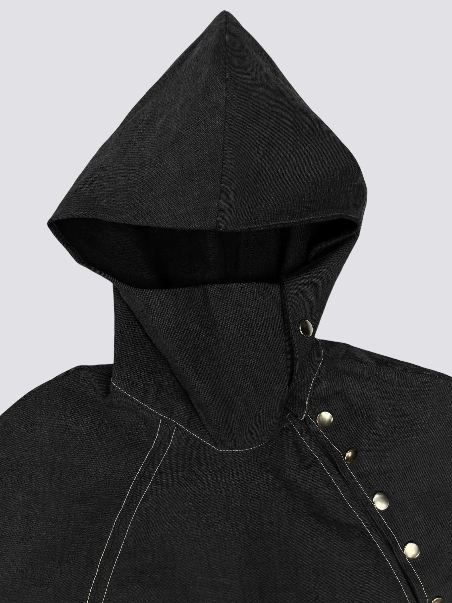 Other ARCHIVE UPCYCLE BONDAGE HEAVY PONCHO WITH NINJA HOOD № 2002 Size US XL / EU 56 / 4 - 4 Thumbnail