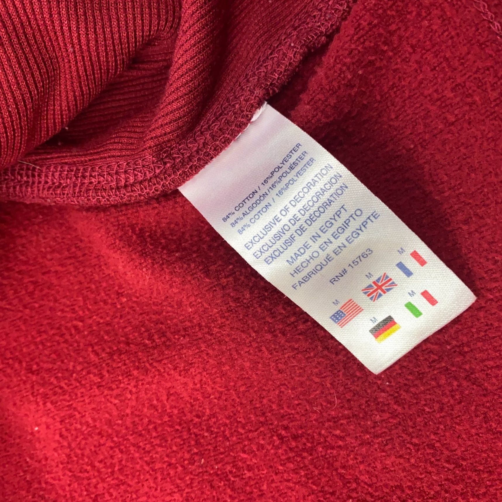 Champion Champion Hoodie Womens Medium Cropped Reverse Weave Boxy Old English Red Oversized Hooded Pullover Size M / US 6-8 / IT 42-44 - 7 Thumbnail