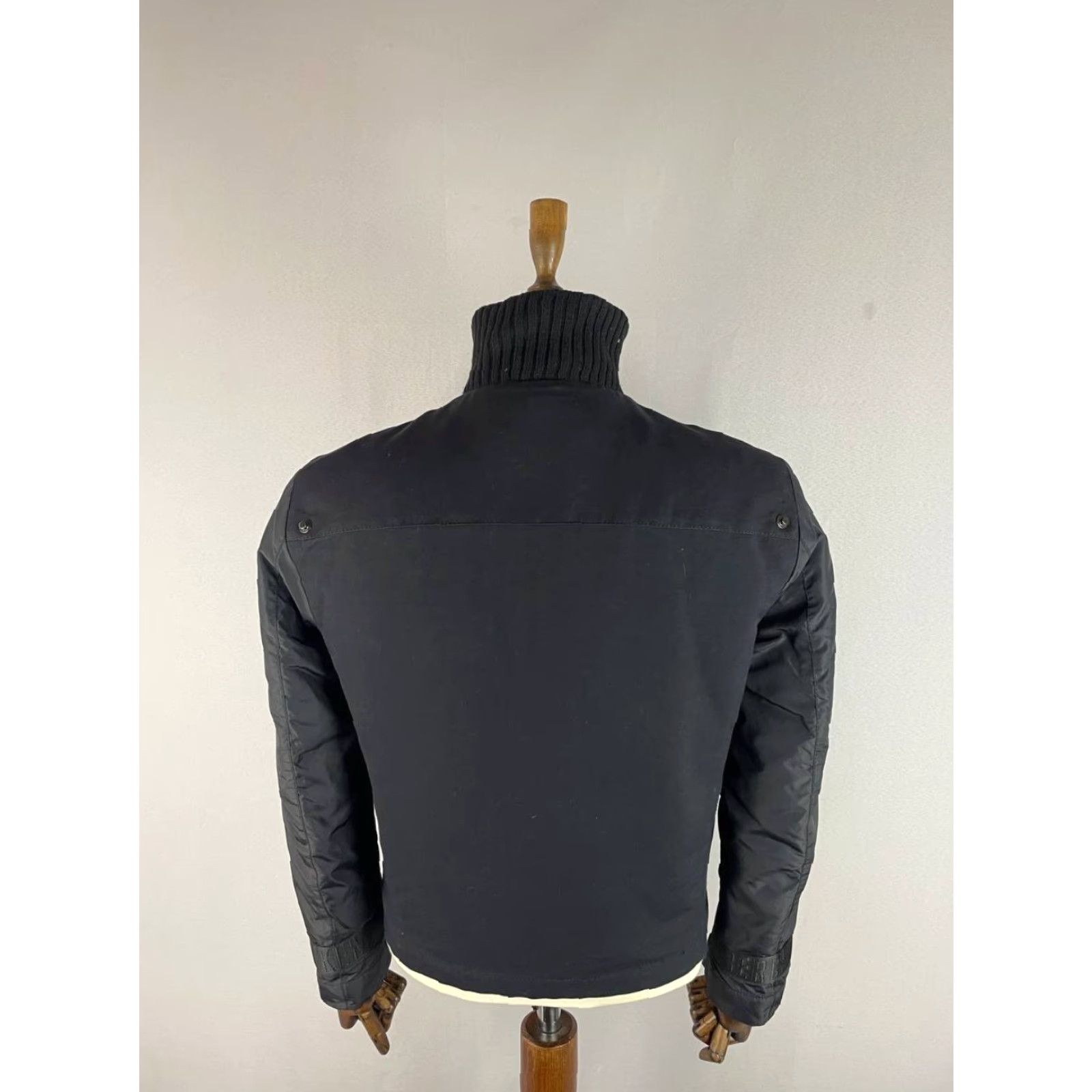 Vintage Bikkembergs Mens Bomber Jacket Black Cotton Full Zip M Regular Size Jacket Size US M / EU 48-50 / 2 - 2 Thumbnail