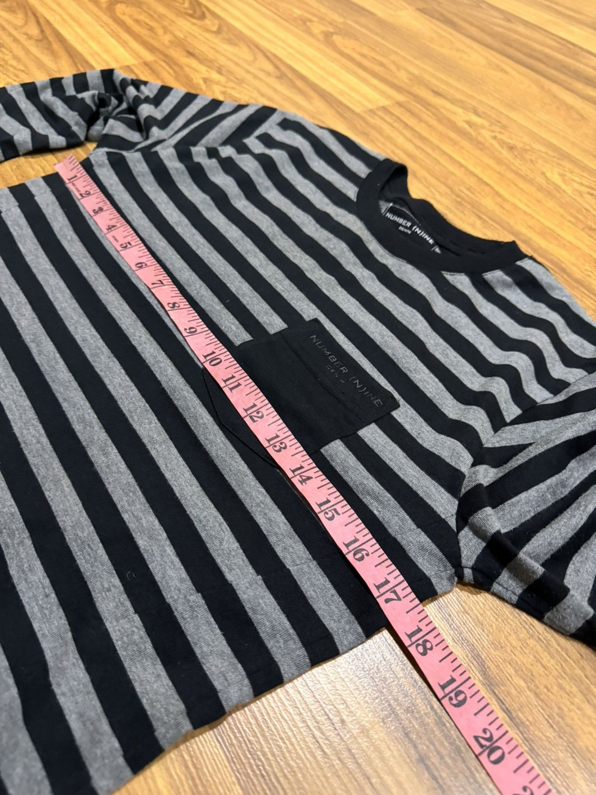 Number (N)ine NUMBER NINE N(N) STRIPED KURT COBAIN SINGLE POCKET SHIRT Size US S / EU 44-46 / 1 - 4 Thumbnail