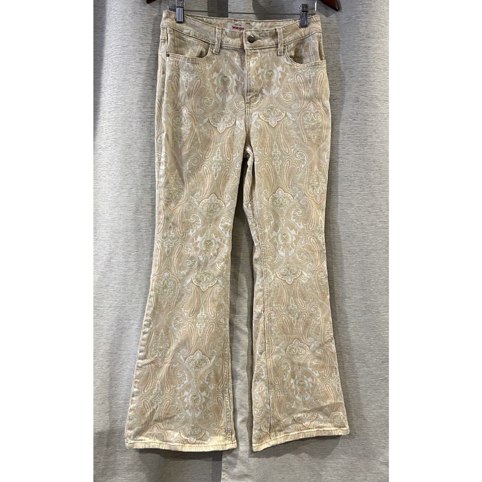 Wrangler Wrangler Jeans Flare High Waisted Stretch Multicolor 28in Waist 32in Inseam Womens Size 6 Retro Cowboy Southwestern T-135 Size 28" / US 6 / IT 42 - 2 Thumbnail