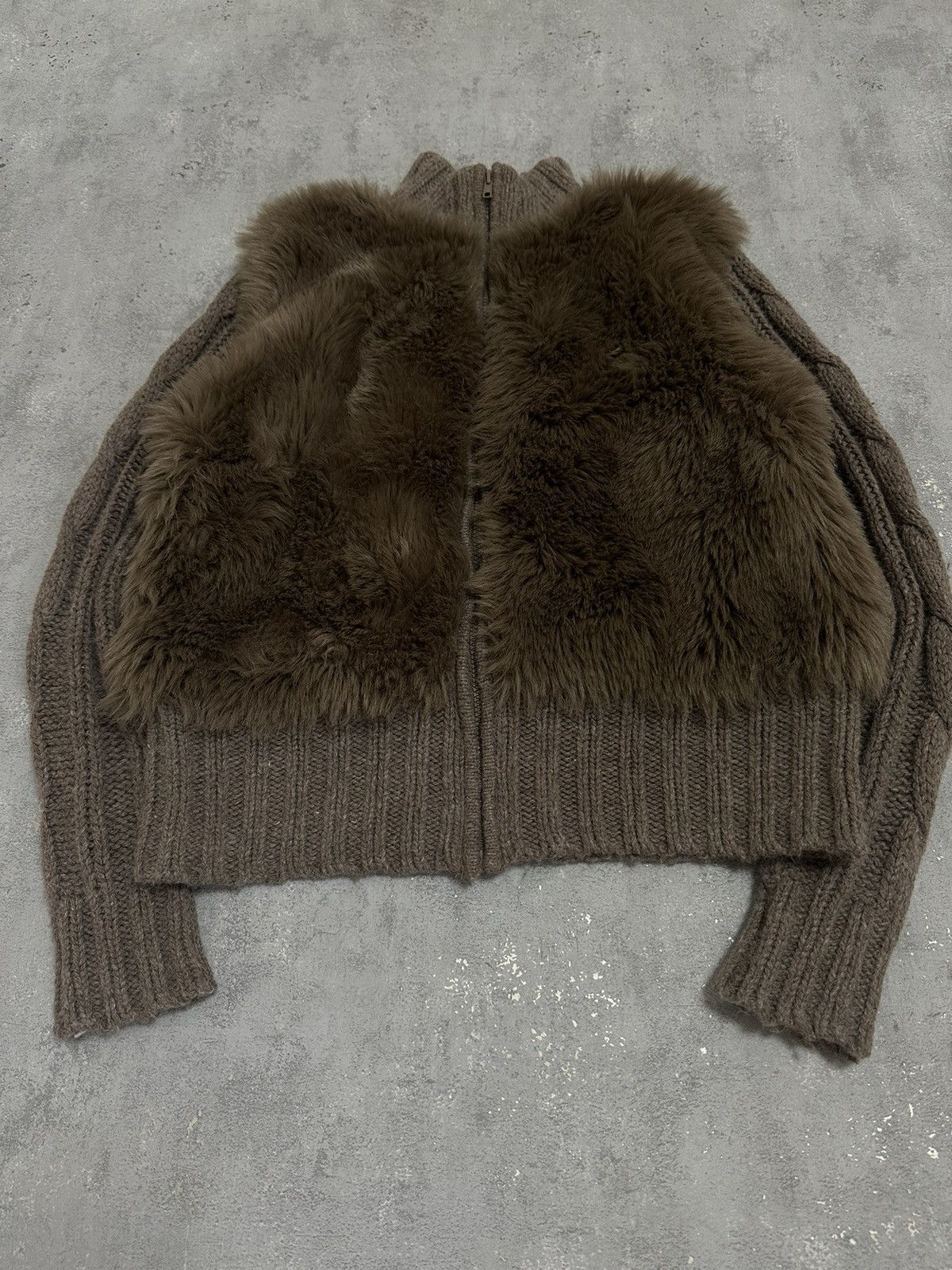 If Six Was Nine × Le Grande Bleu (L.G.B.) Japanese Vintage Lgb Style Fur Zip Sweater Y2K Size L / US 10 / IT 46 - 2 Thumbnail