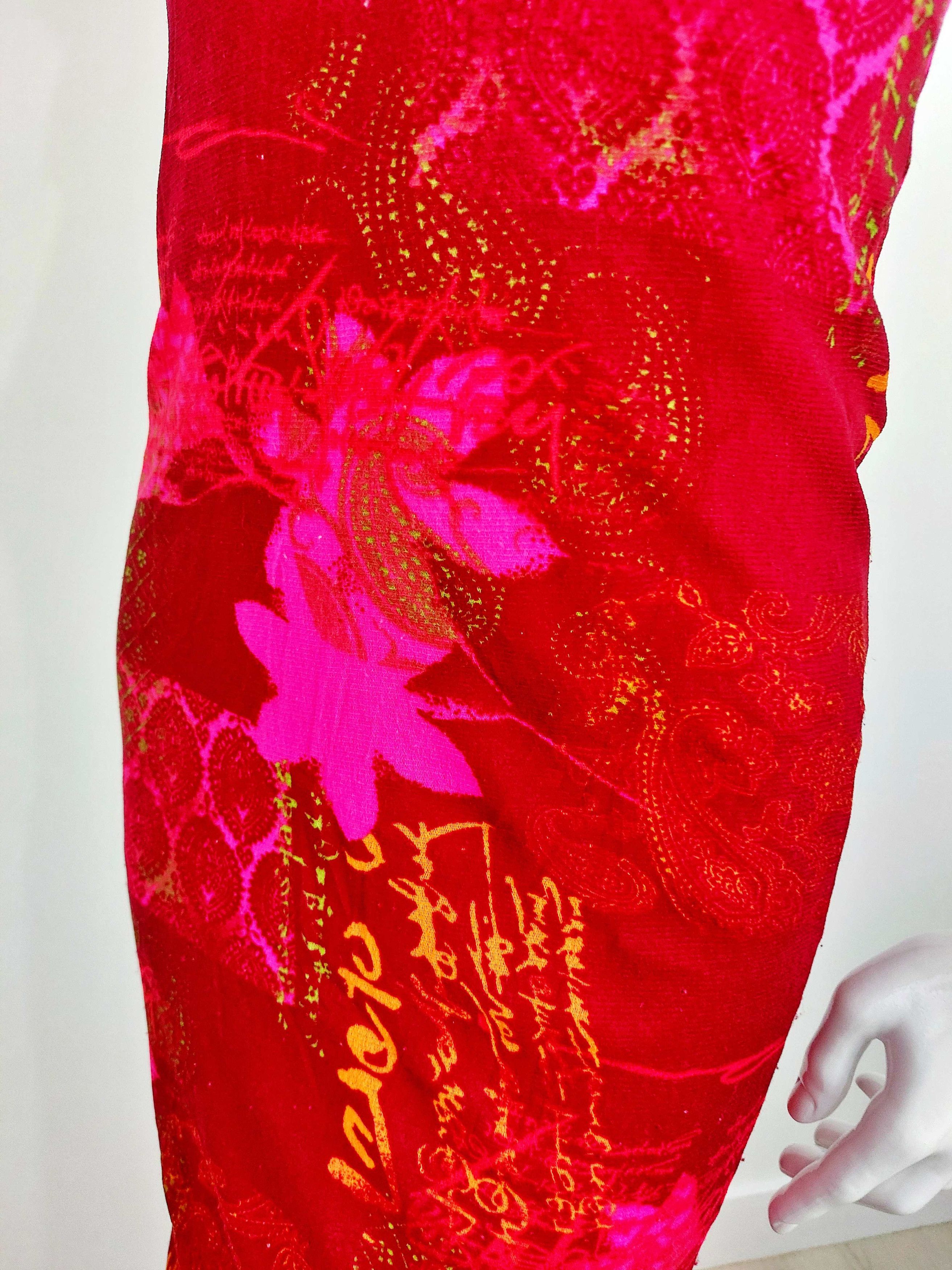 Kenzo Kenzo Jeans Mesh Floral Tattoo Graffiti Sheer Maxi Dress Size L / US 10 / IT 46 - 4 Thumbnail