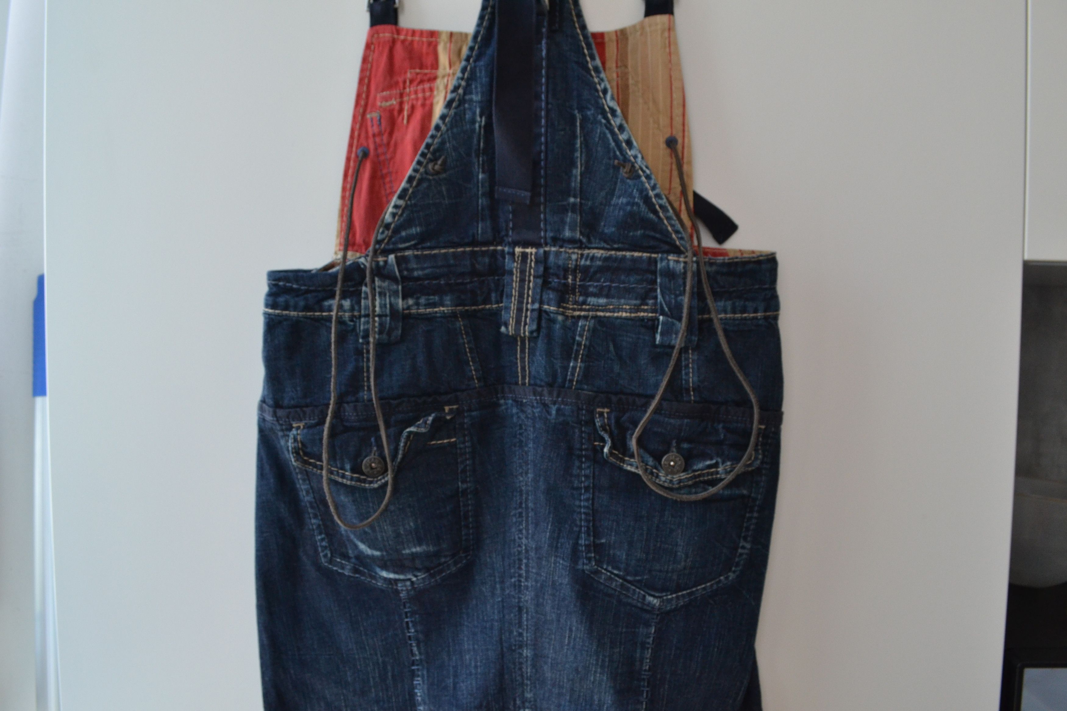 Marithe + Francois Girbaud 🔴 MARITHE FRANCOIS GIRBAUD Overall Suit Skirt Jeans Denim Size 28" / US 6 / IT 42 - 7 Thumbnail