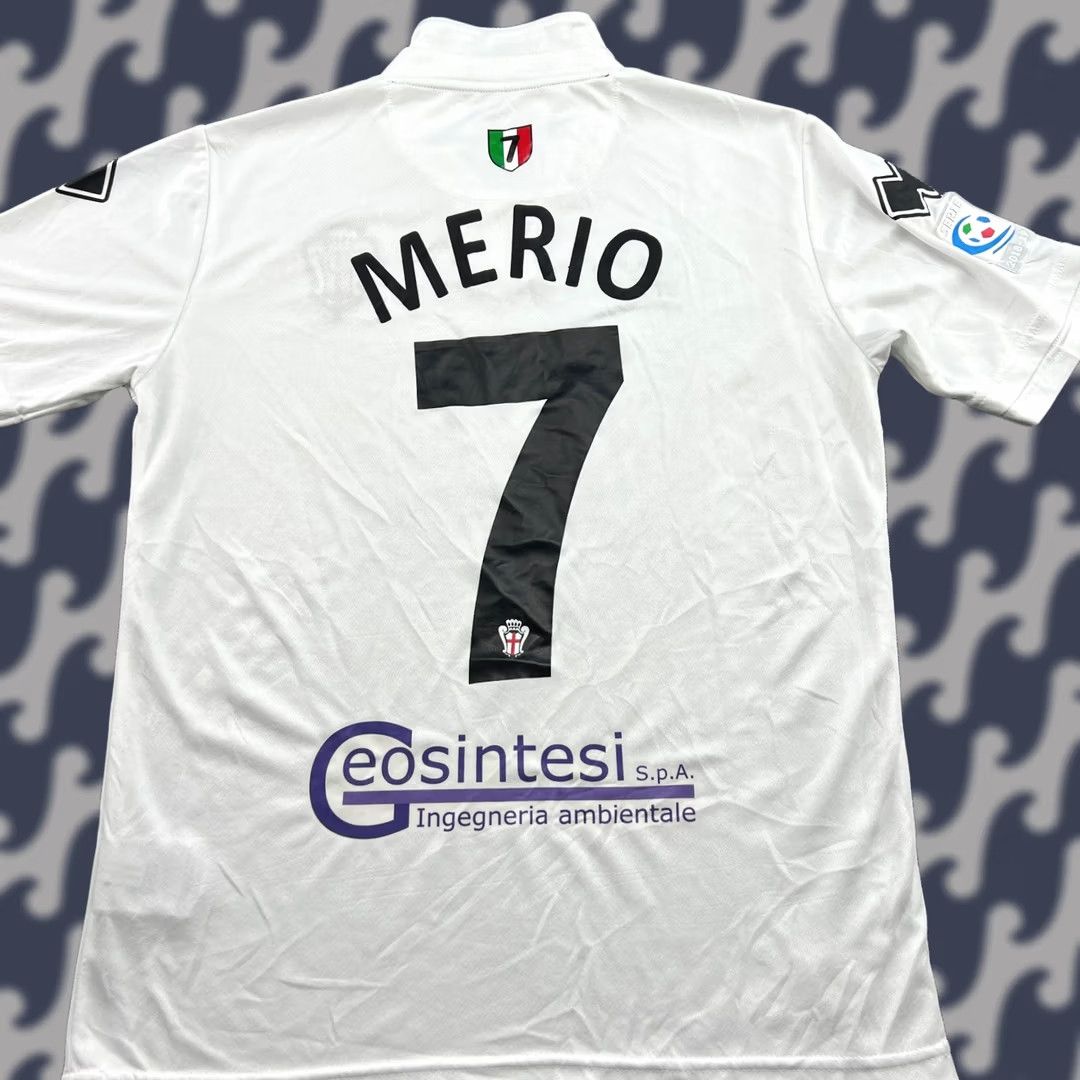 Errea Errea Pro Vercelli 2018-2019 Leonardo Merio #7 Home Mens Football Jersey L White Moisture Wicking Quick Dry Football Jersey Mens Size US L / EU 52-54 / 3 - 1 Thumbnail