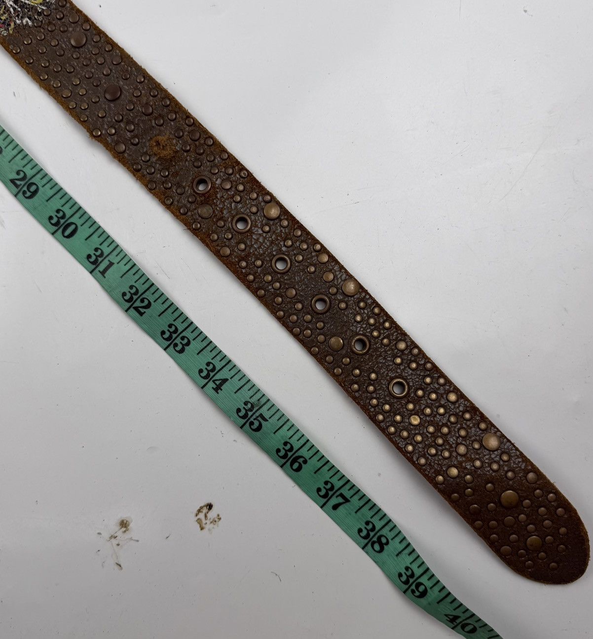 Ed Hardy distressed ed hardy studded leather belt tc53 Size 34 - 5 Thumbnail