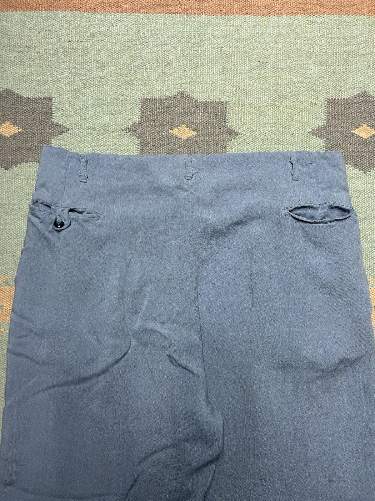 Vintage Vtg 40s rayon slacks pleated pants drop loop Hollywood 36x27 Size US 36 / EU 52 - 11 Thumbnail