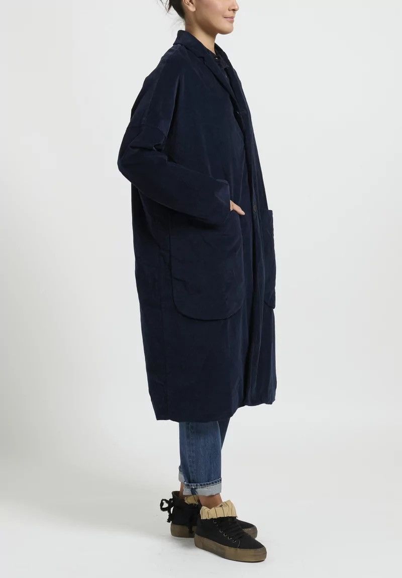 Album di Famiglia 🔥LIMITED EDITION🔥 Album Di Famiglia Velvet Loose Coat - Navy Size L / US 10 / IT 46 - 2 Thumbnail