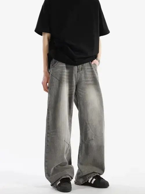 Jean High street washed and distressed baggy jeans Size US 32 / EU 48 - 5 Thumbnail