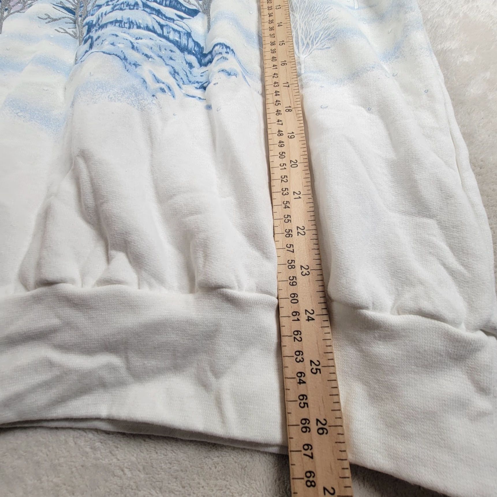 Vintage VINTAGE Morning Sun Sweatshirt Winter 90's All Over Waterfalls &Trees White M Womens USA Shirt Size M / US 6-8 / IT 42-44 - 6 Thumbnail