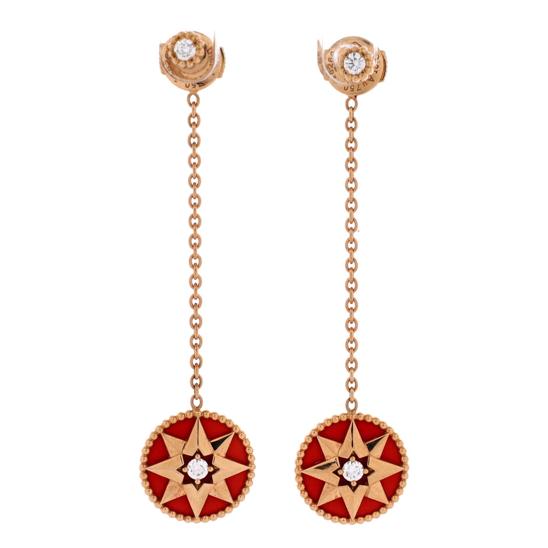 Dior Rose des Vents Drop Earrings Size ONE SIZE - 1 Thumbnail