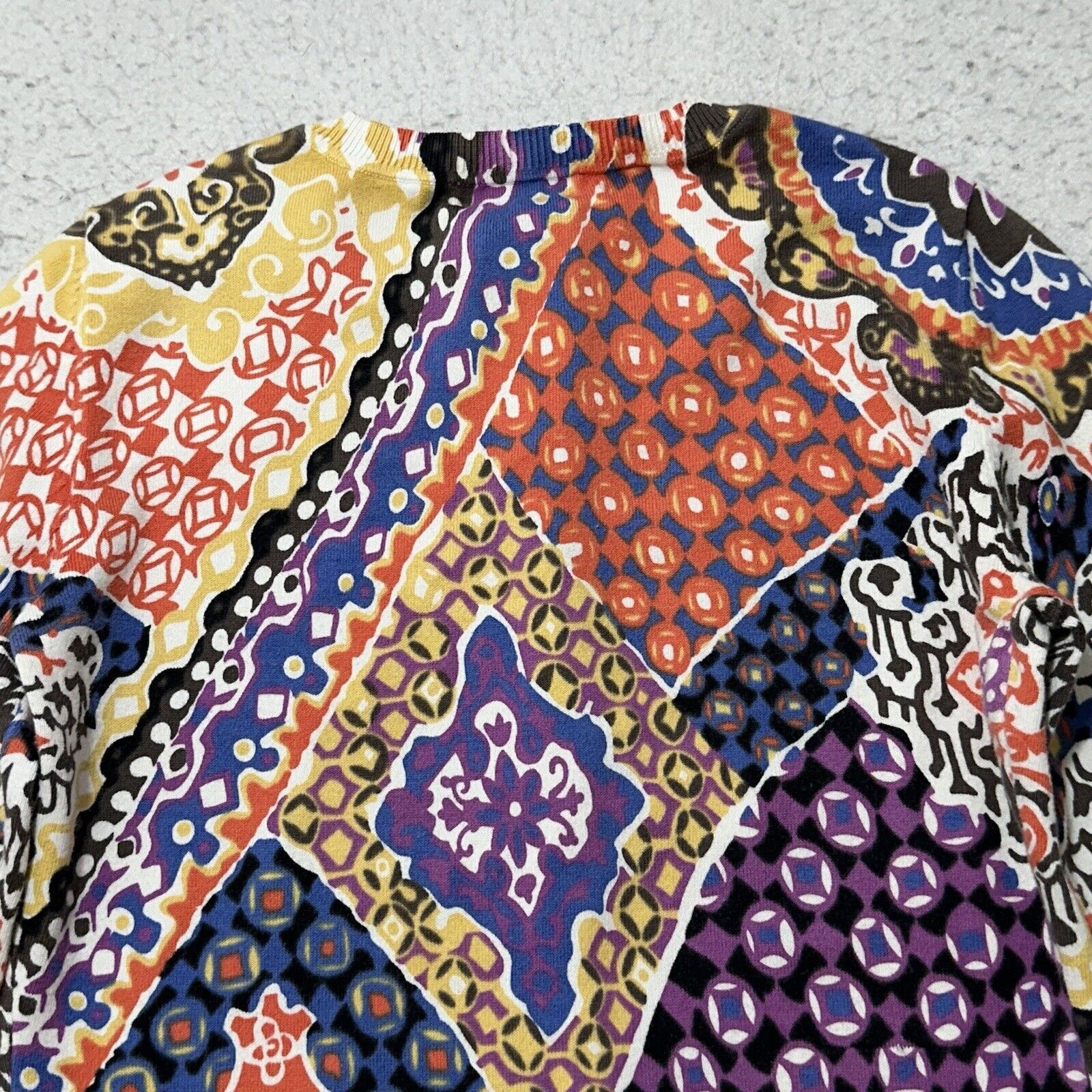 Other Harold's XS Patchwork Button Down Cardigan Sweater Size XS / US 0-2 / IT 36-38 - 10 Thumbnail