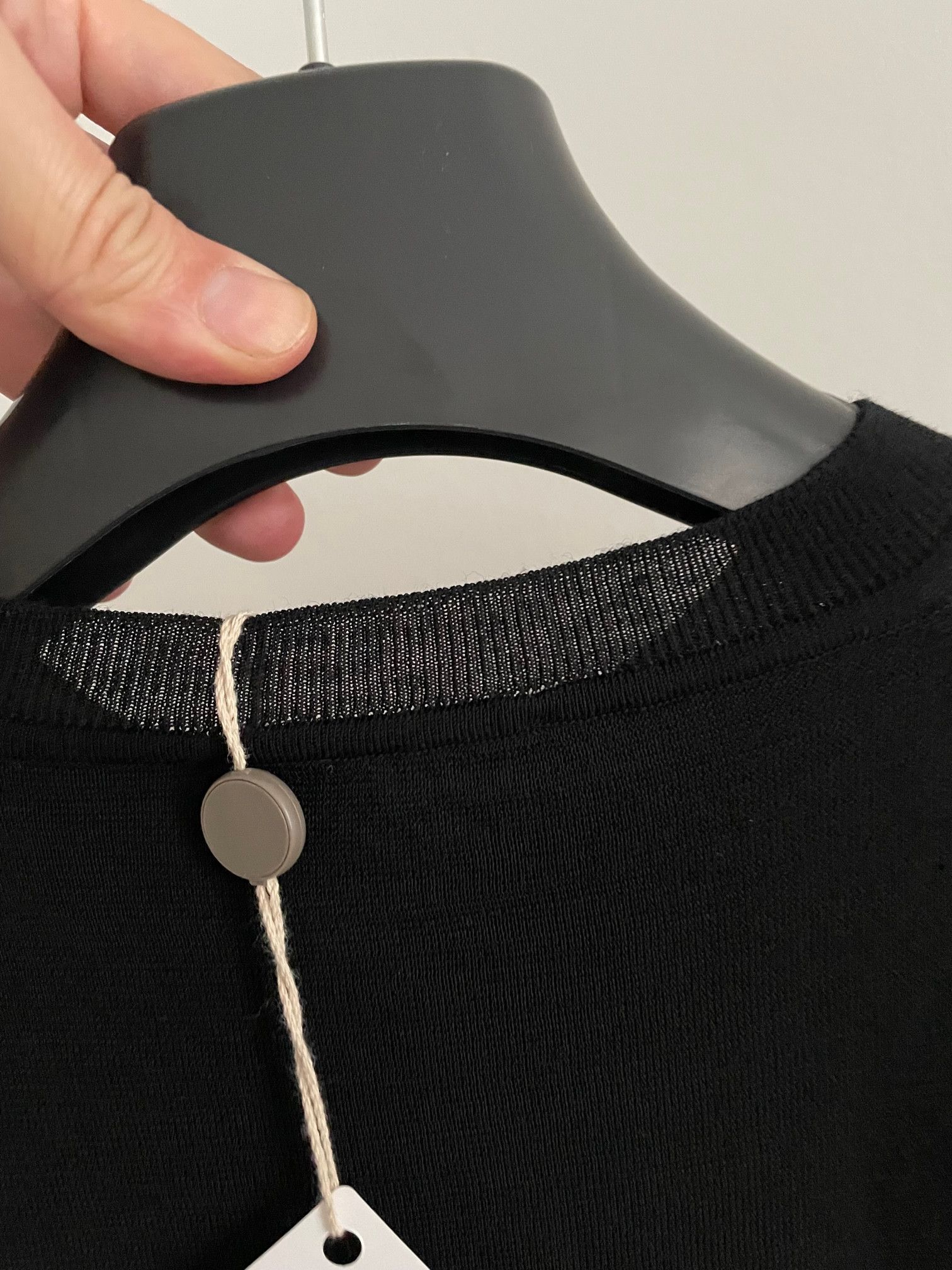 Jil Sander Jil Sander Black wool and cotton boxy t-shirt size 46 S Size US S / EU 44-46 / 1 - 4 Thumbnail