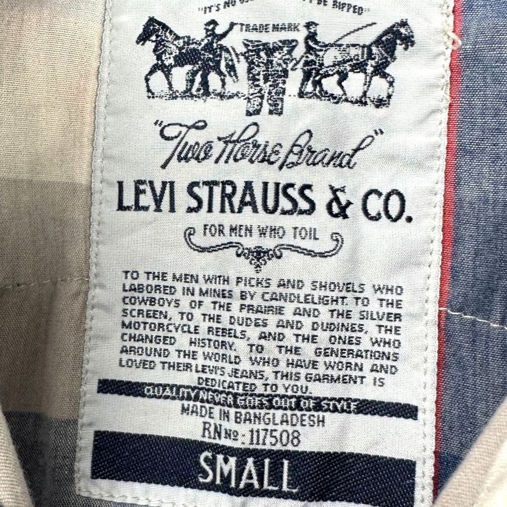 Levi's Levi's Shirt Mens Small Two Horse Brand Blue Red Plaid Western Pearl Snap Pockets Size US S / EU 44-46 / 1 - 4 Thumbnail