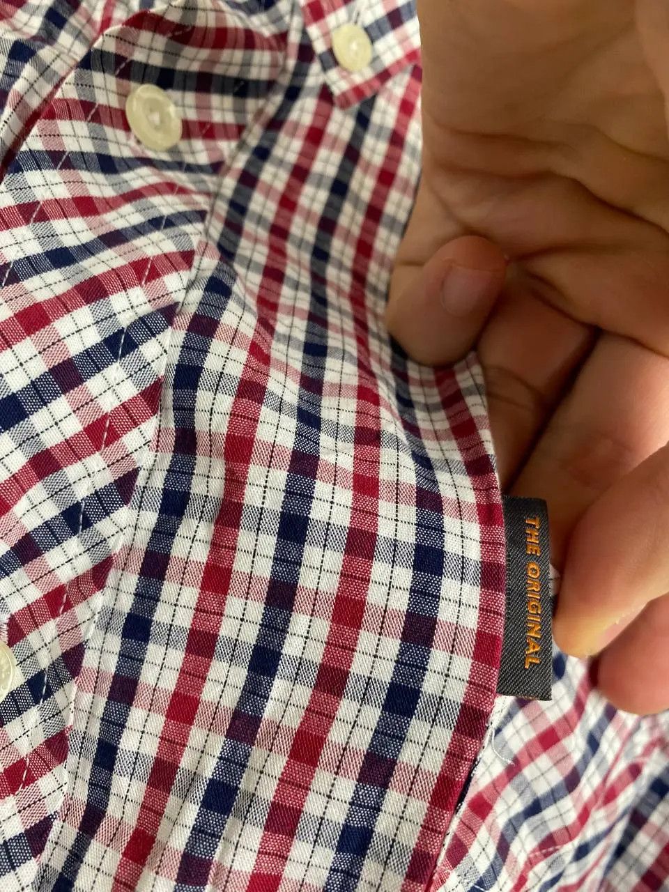 Ben Sherman Vintage Ben Sherman Red Navy Checkered Short Sleeve Shirt Size US XL / EU 56 / 4 - 6 Thumbnail