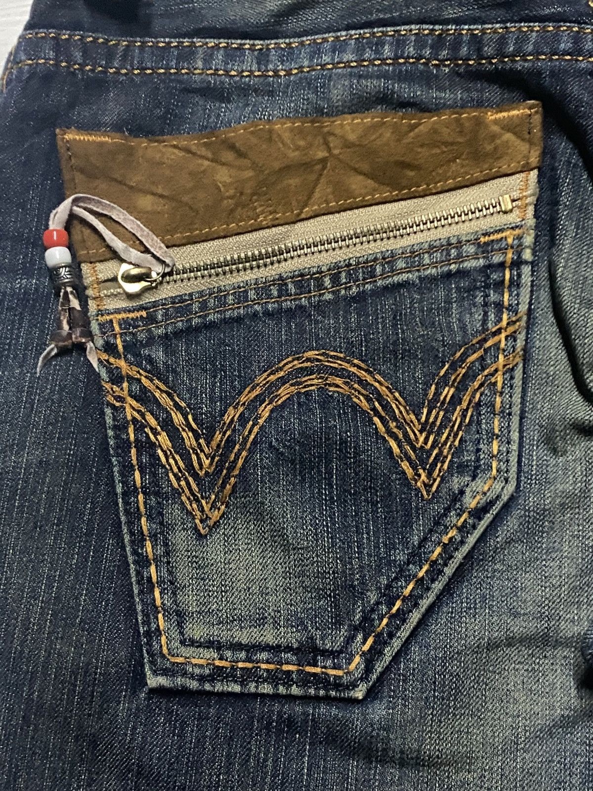 Edwin Vintage Edwin XV Mud Wash Honeycomb Distressed Loose Jeans Size US 31 - 14 Thumbnail