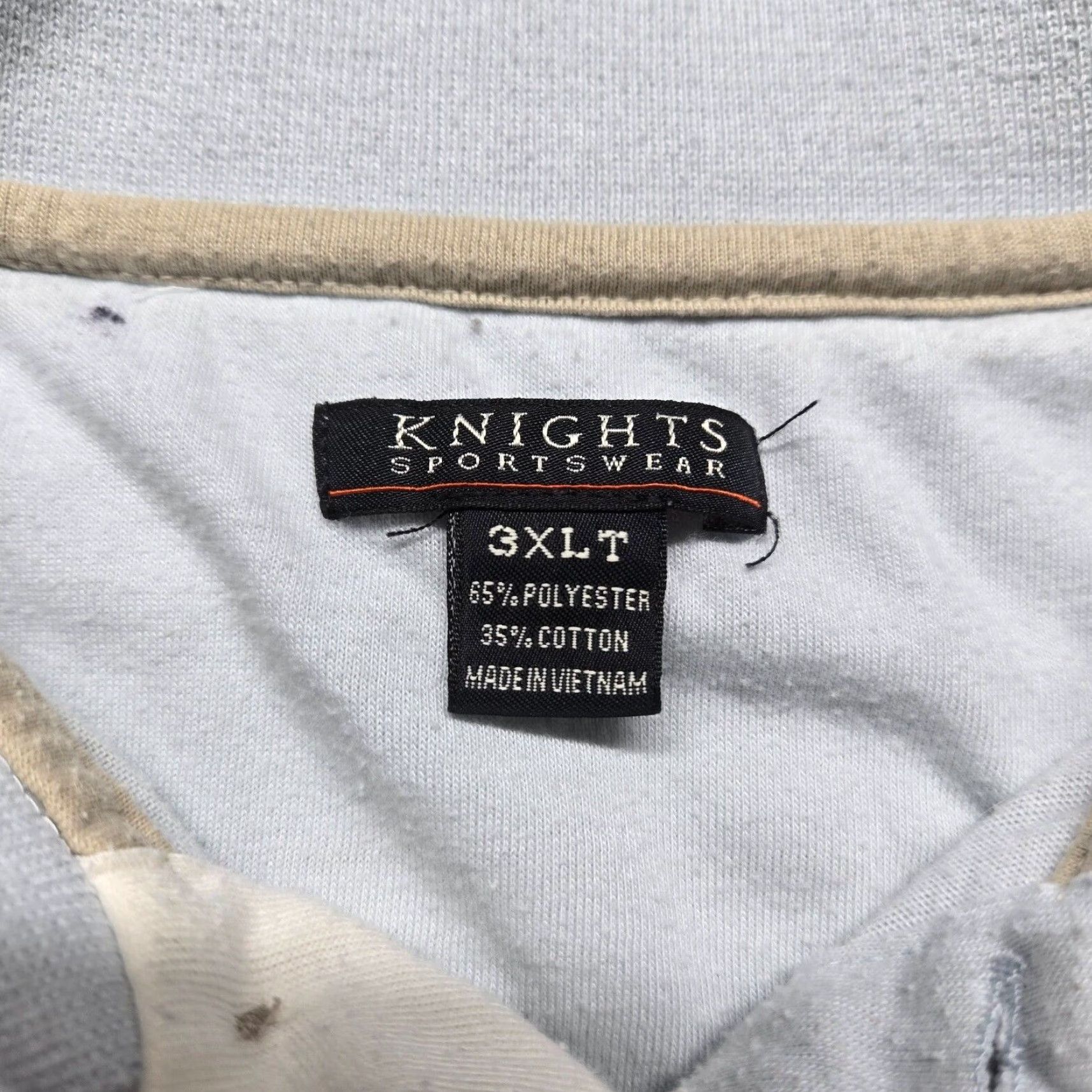 Vintage Knights Sportswear Polo Shirt Blue Short Sleeve Collared Adult 3XLT Tall Men Size US XXL / EU 58 / 5 - 3 Thumbnail
