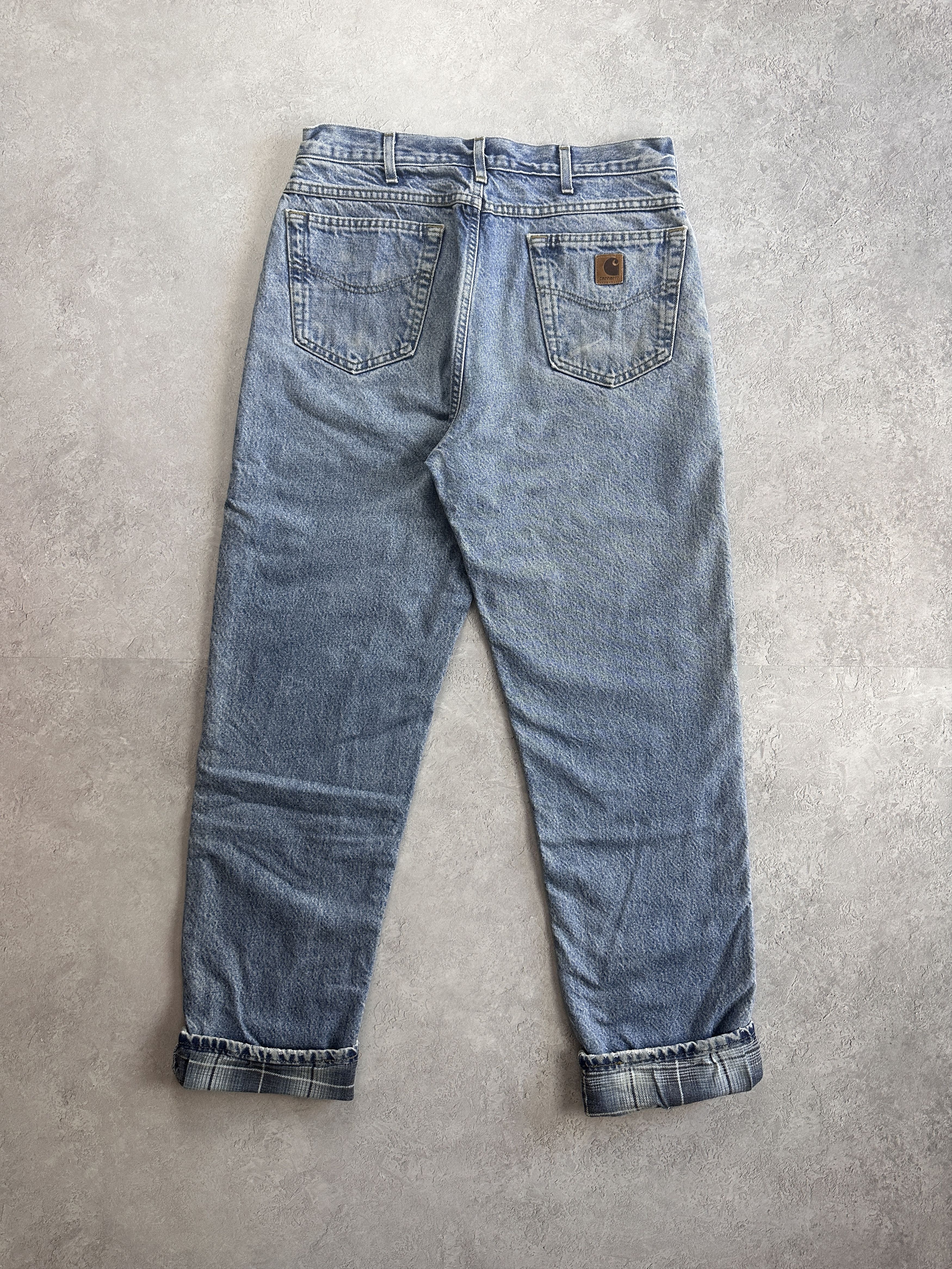 Carhartt × Vintage Vintage Carhartt Workwear Denim Flannel Lined Pant Size US 34 / EU 50 - 1 Thumbnail