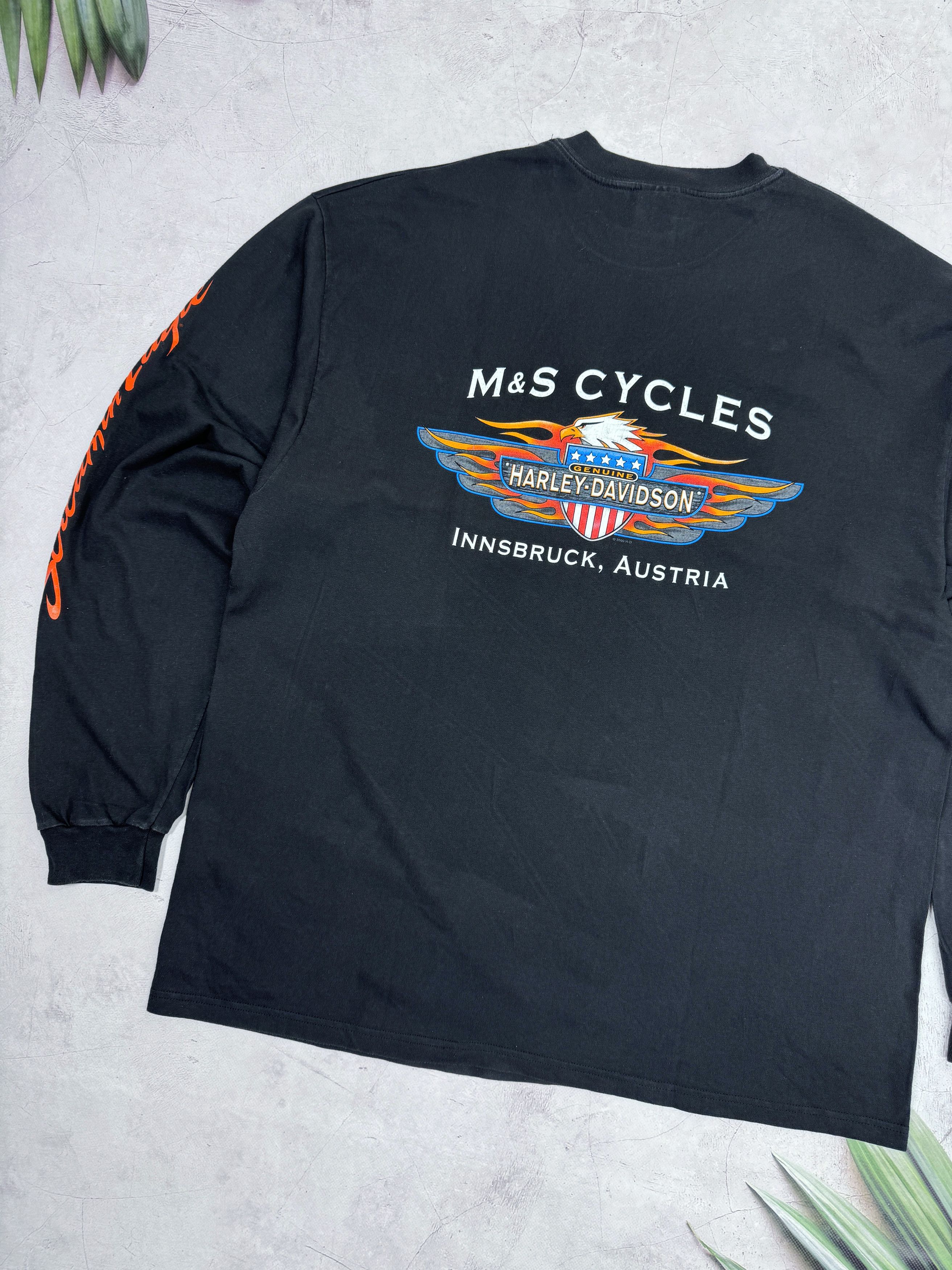Harley Davidson × Vintage 1997 Harley Davidson T-Shirt LS Screamin Eagle Innsbruck Size US XL / EU 56 / 4 - 19 Thumbnail
