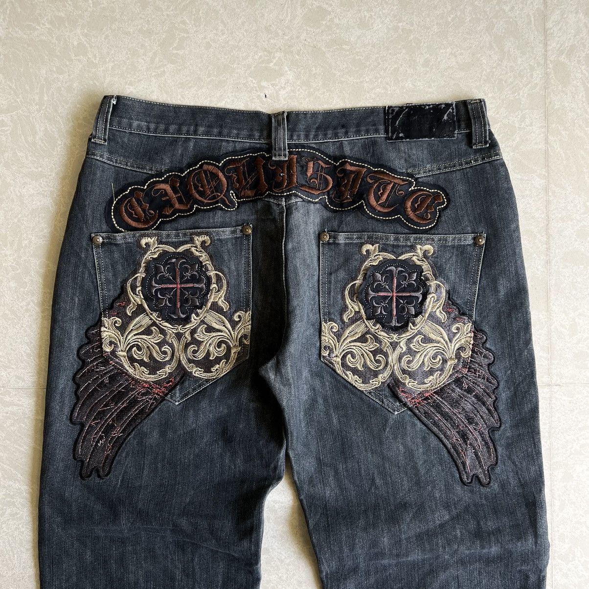image of Crazy Vintage Imperious Denim Jeans in Black, Men's (Size 40)