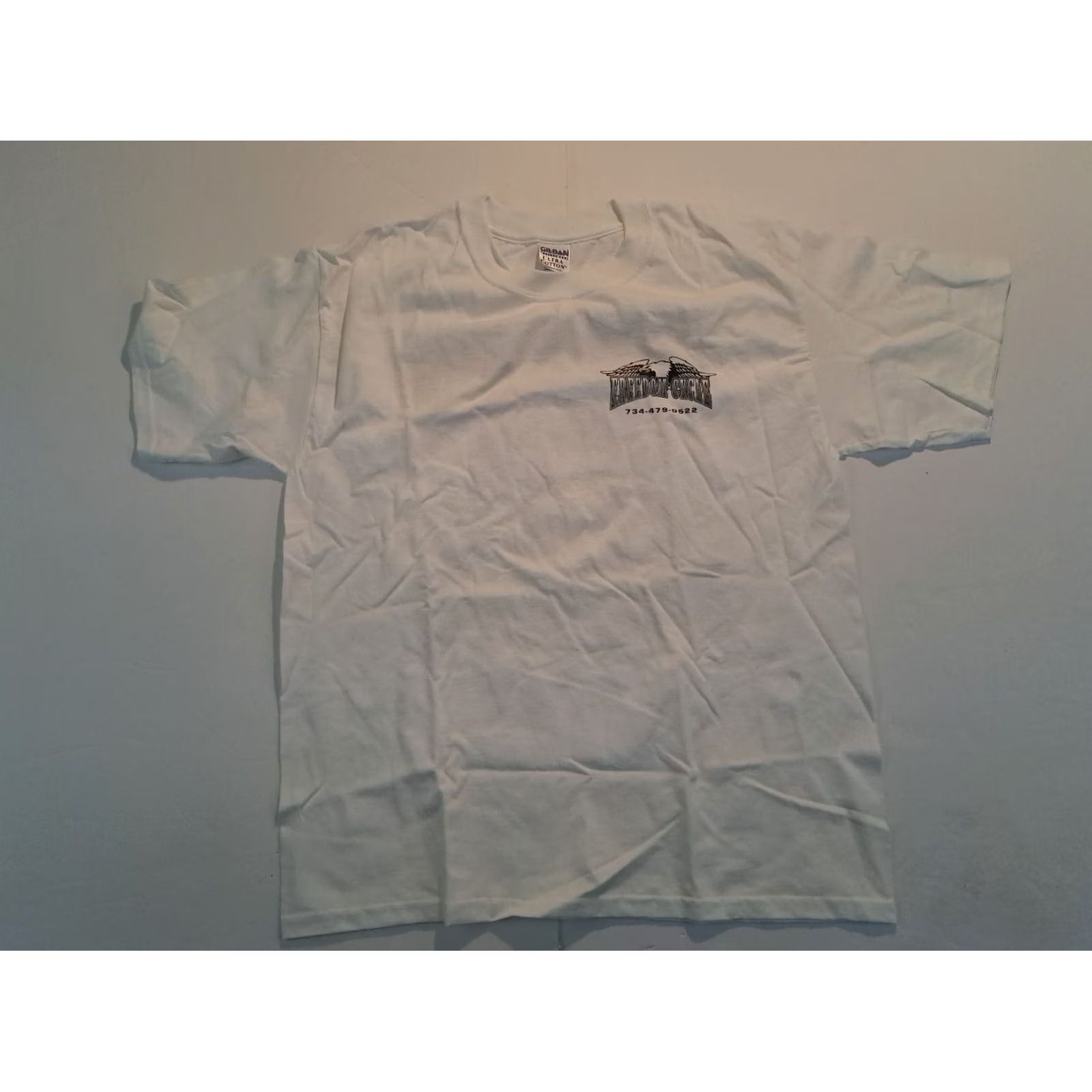 Gildan Freedom Cycle Harley-Davidson Dealer T-Shirt L Men White Motorcycles 90s? No decade info. Size US L / EU 52-54 / 3 - 3 Thumbnail