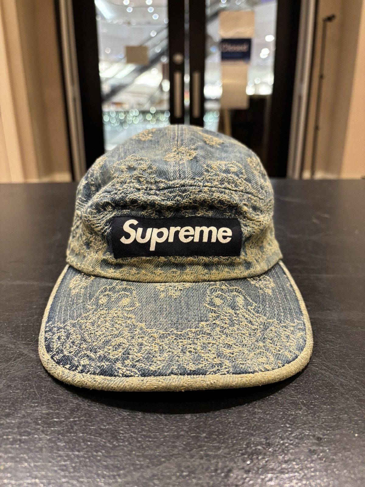 Supreme Supreme Paisley Denim Box Logo Hat Size ONE SIZE - 1 Thumbnail