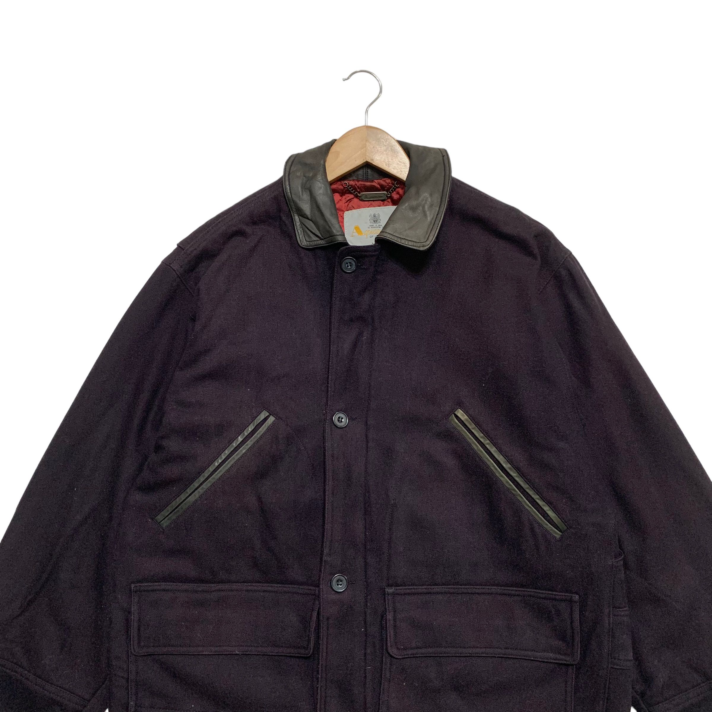 Aquascutum Vintage Aquascutum Wool Leather Coat Size US XS / EU 42 / 0 - 5 Thumbnail