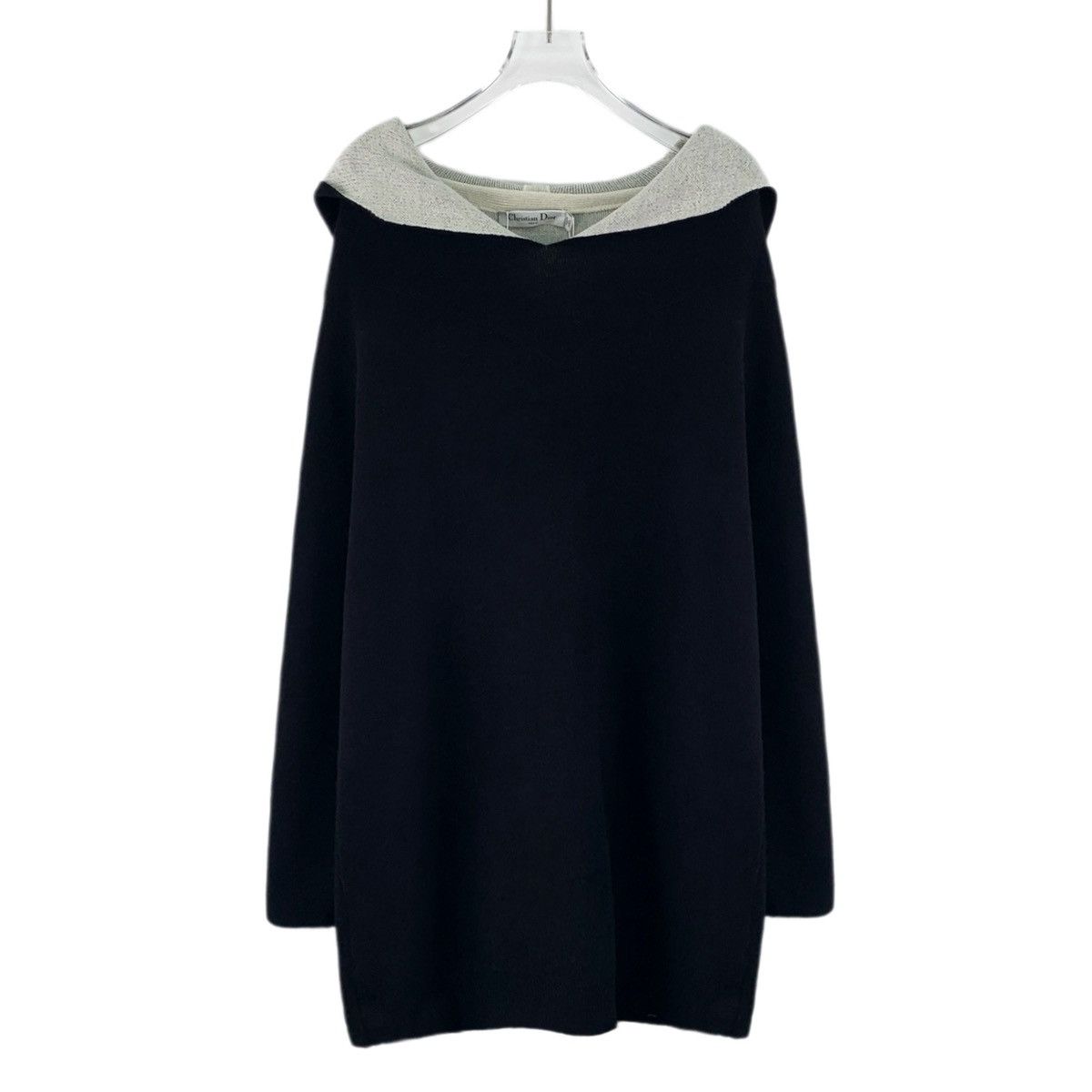 Dior Dior Black Logo Intarsia Cashmere Hooded Sweatshirt K26WX Size XS / US 0-2 / IT 36-38 - 2 Thumbnail