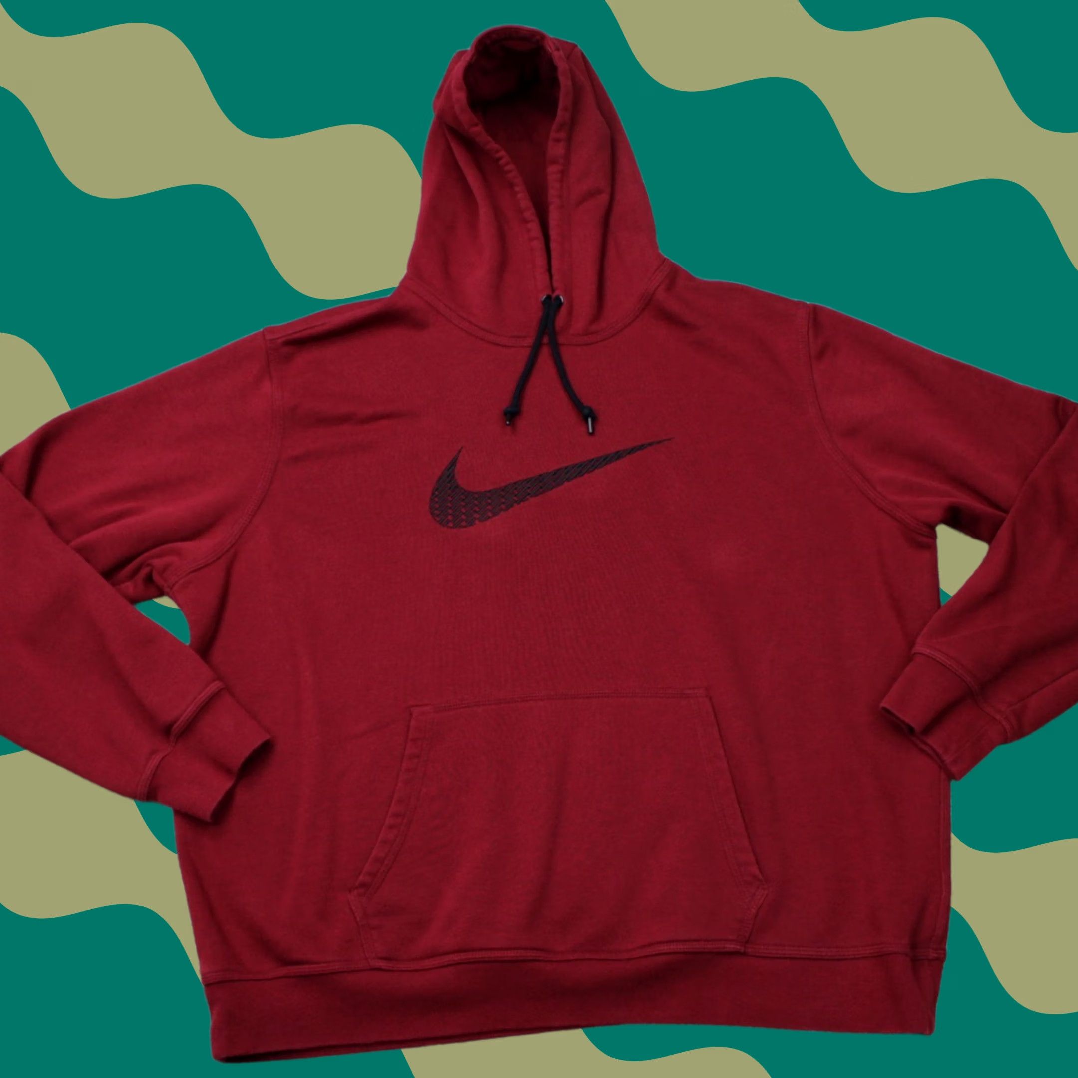 Nike Nike Hoodie Mens 2XL Red Center Swoosh Fleece Hooded Sweatshirt Size US XXL / EU 58 / 5 - 1 Thumbnail