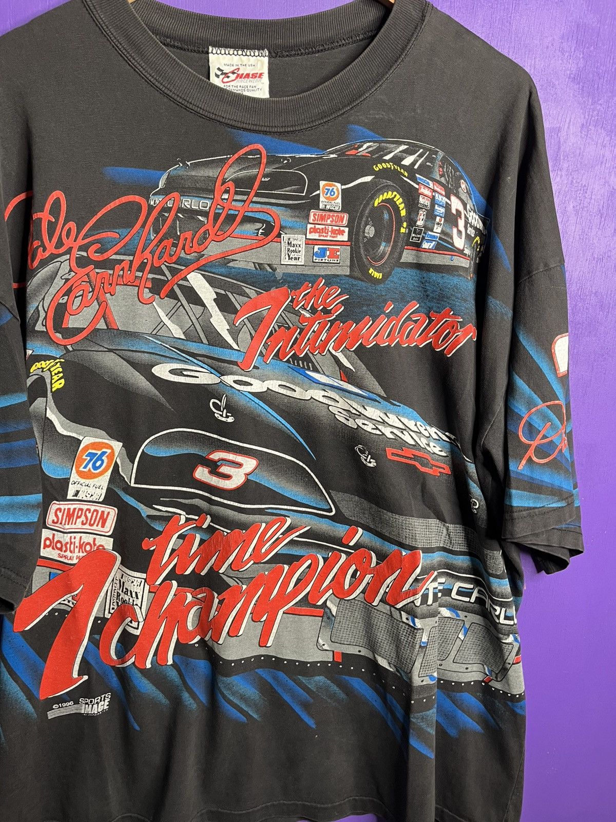 NASCAR × Vintage Vintage 1996 Dale Earnhardt intimidator AOP t-shirt Size US XXL / EU 58 / 5 - 3 Thumbnail