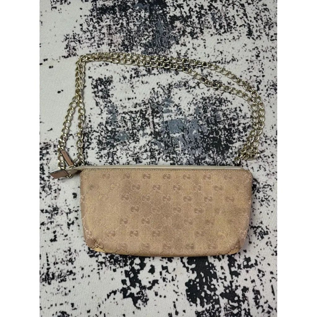Gucci Gucci GG Pochette Monogram Bag Beige Size ONE SIZE - 6 Thumbnail