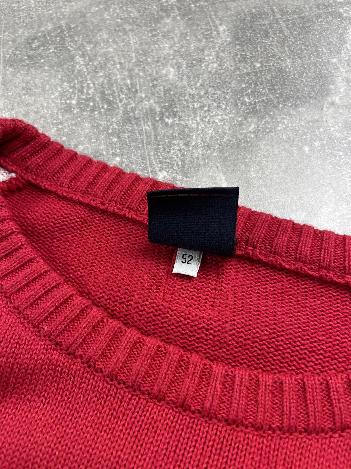 Dolce & Gabbana Dolce & Gabbana Knit Sweater Red White Logo Detail Size 52 Size US L / EU 52-54 / 3 - 10 Thumbnail