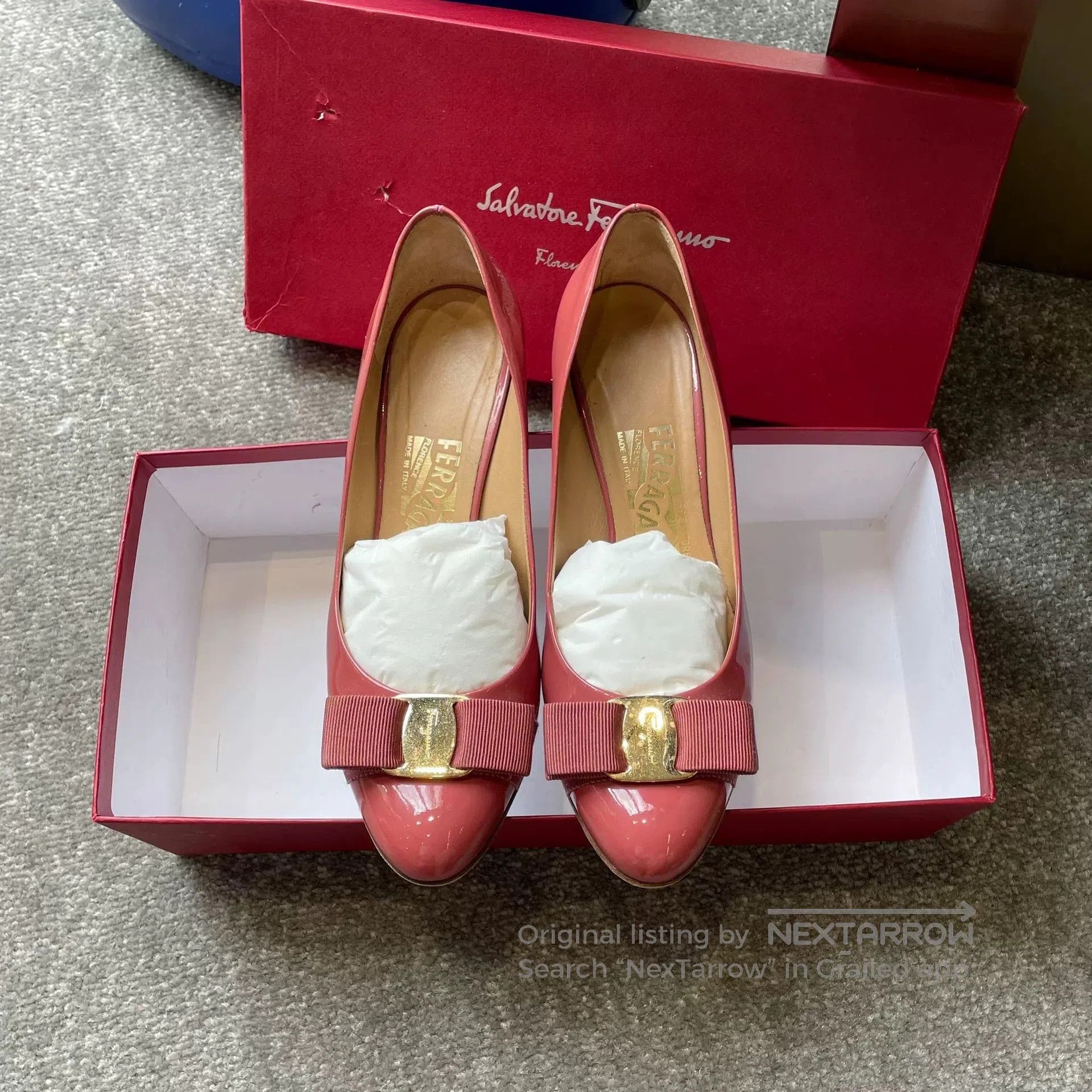 Salvatore Ferragamo Ferragamo Magenta Leather High Heels. Size US 5 / IT 35 - 1 Thumbnail