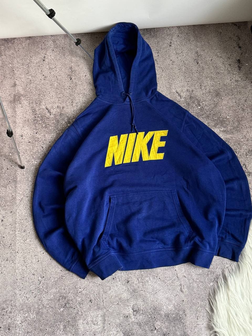 Nike Vintage Nike Y2K swoosh oversized blue hoodie Size US XL / EU 56 / 4 - 3 Thumbnail