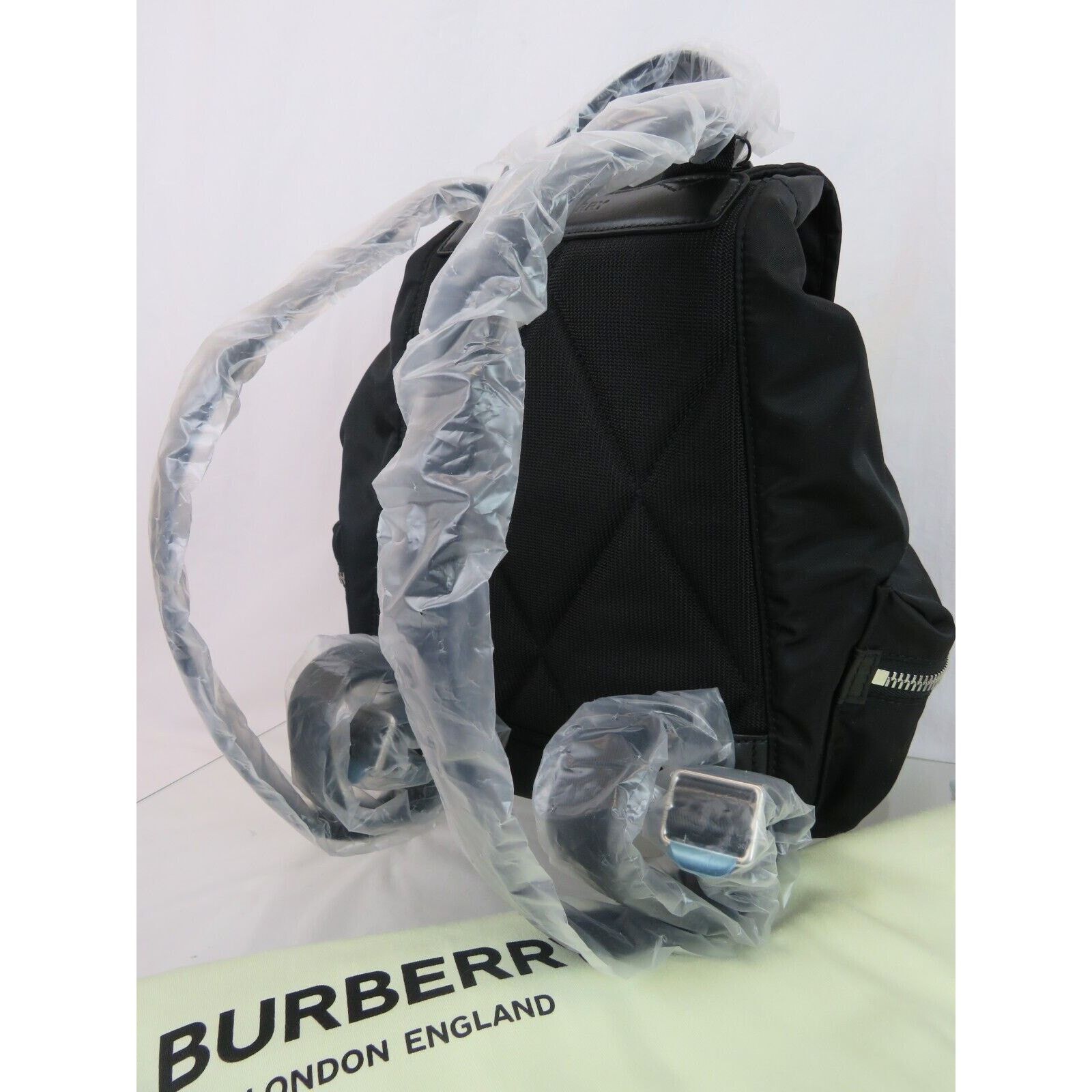 Burberry BURBERRY RUCKSACK BLACK NYLON BUCKLE LEATHER BACKPACK BAG Size ONE SIZE - 6 Thumbnail