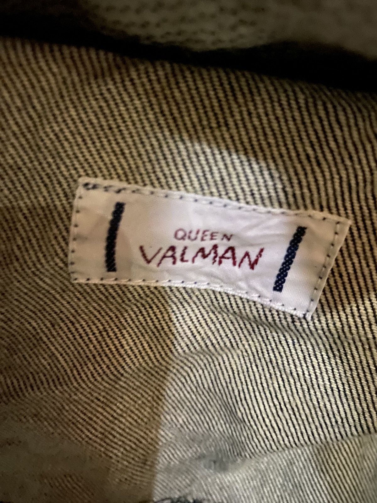 Japanese Brand Vintage Queen Valman Denim Jacket with Faux Fur Lining Size US L / EU 52-54 / 3 - 6 Thumbnail