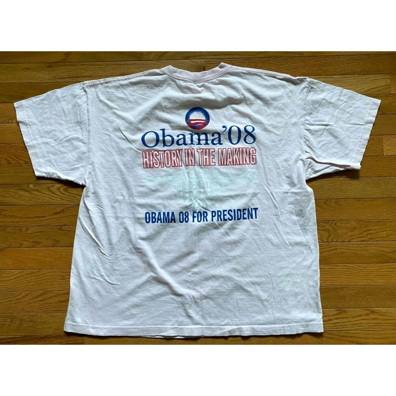 Vintage Barack Obama 2008 Tee Shirt Mens XXL Time Magazine "For a Change" Pink Shirt Size US XXL / EU 58 / 5 - 2 Thumbnail