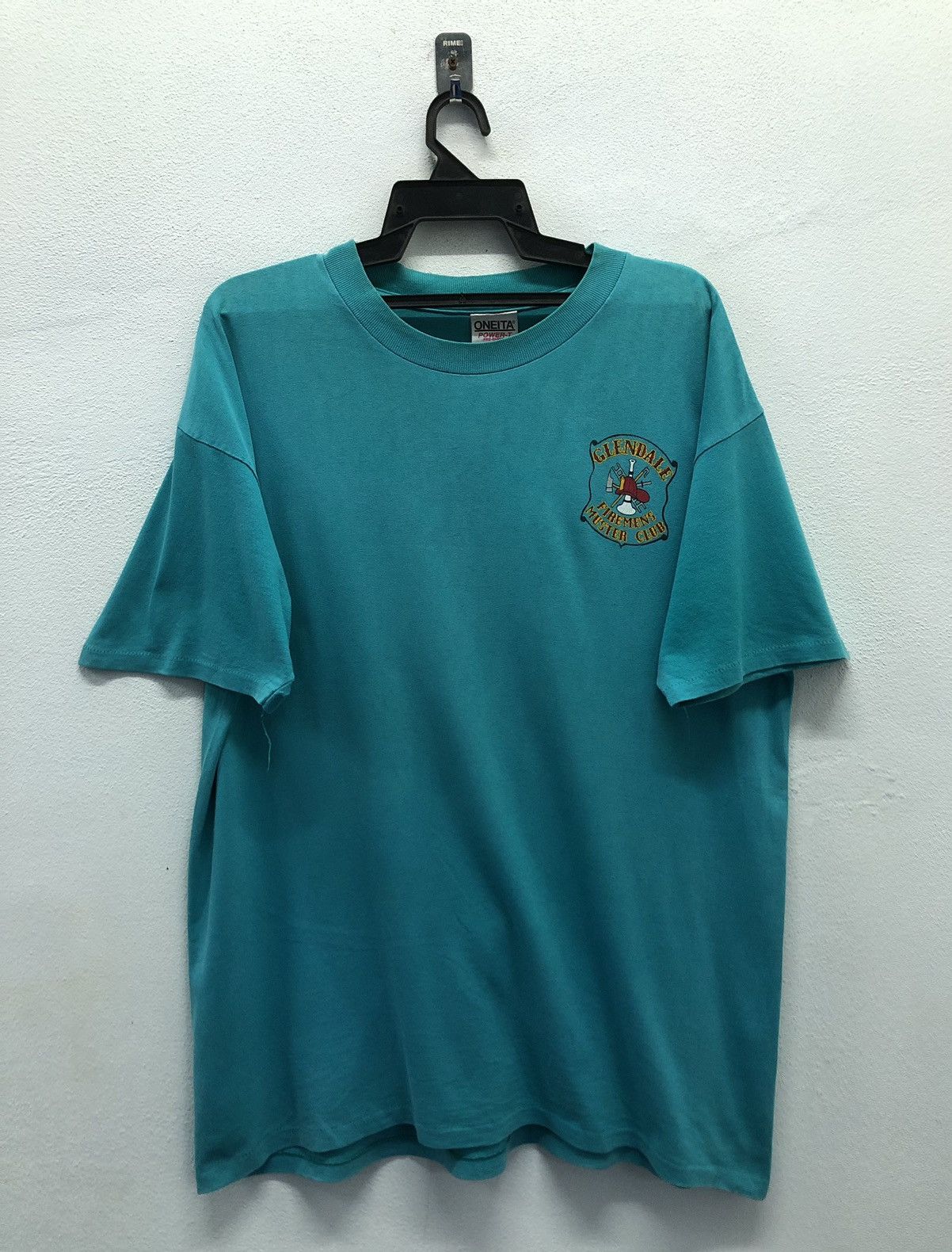 Vintage Vintage Oneita Glendale Firemens Muster Club T-Shirt Size US XL / EU 56 / 4 - 2 Thumbnail
