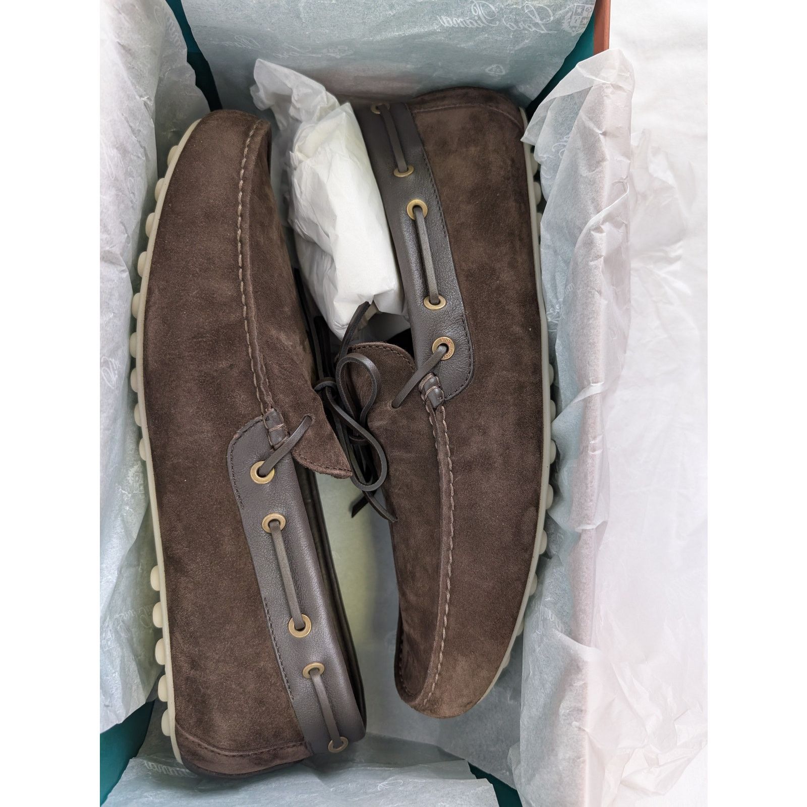 Loro Piana o1rshd1 Dot Sole Walk Suede Loafers Shoe in Chocolate Size US 11.5 / EU 44-45 - 16 Thumbnail