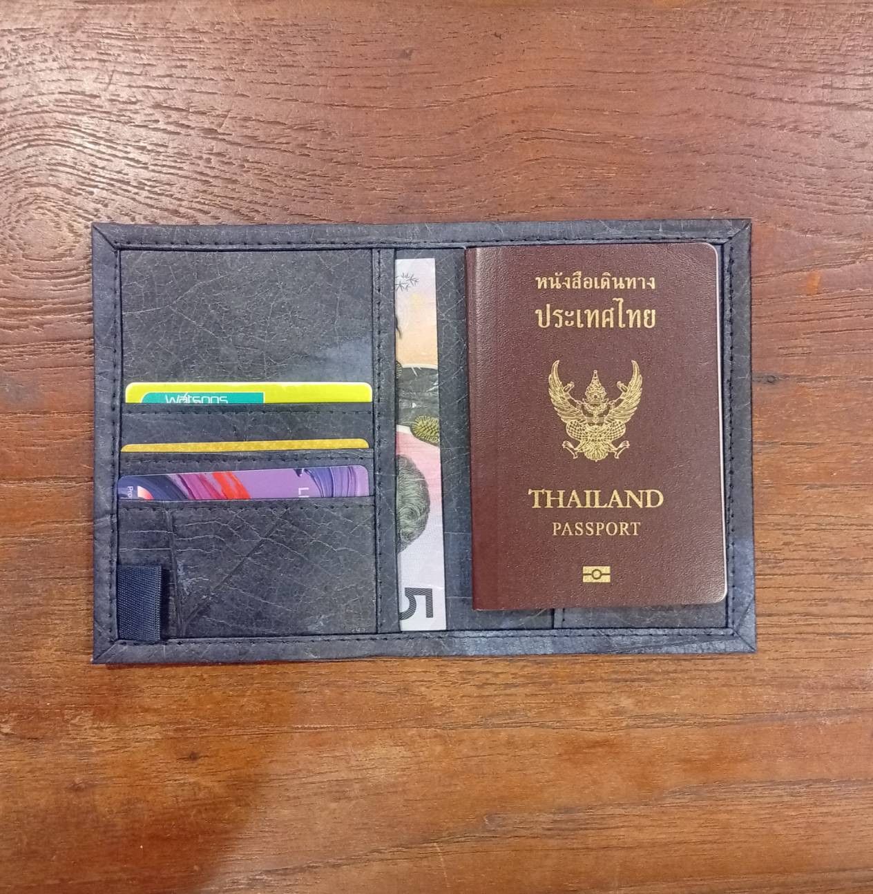 Other PASSPORT HOLDER TEAK LEAF LEATHER PASSPORT FOLDER DARK BLUE Size ONE SIZE - 1 Thumbnail