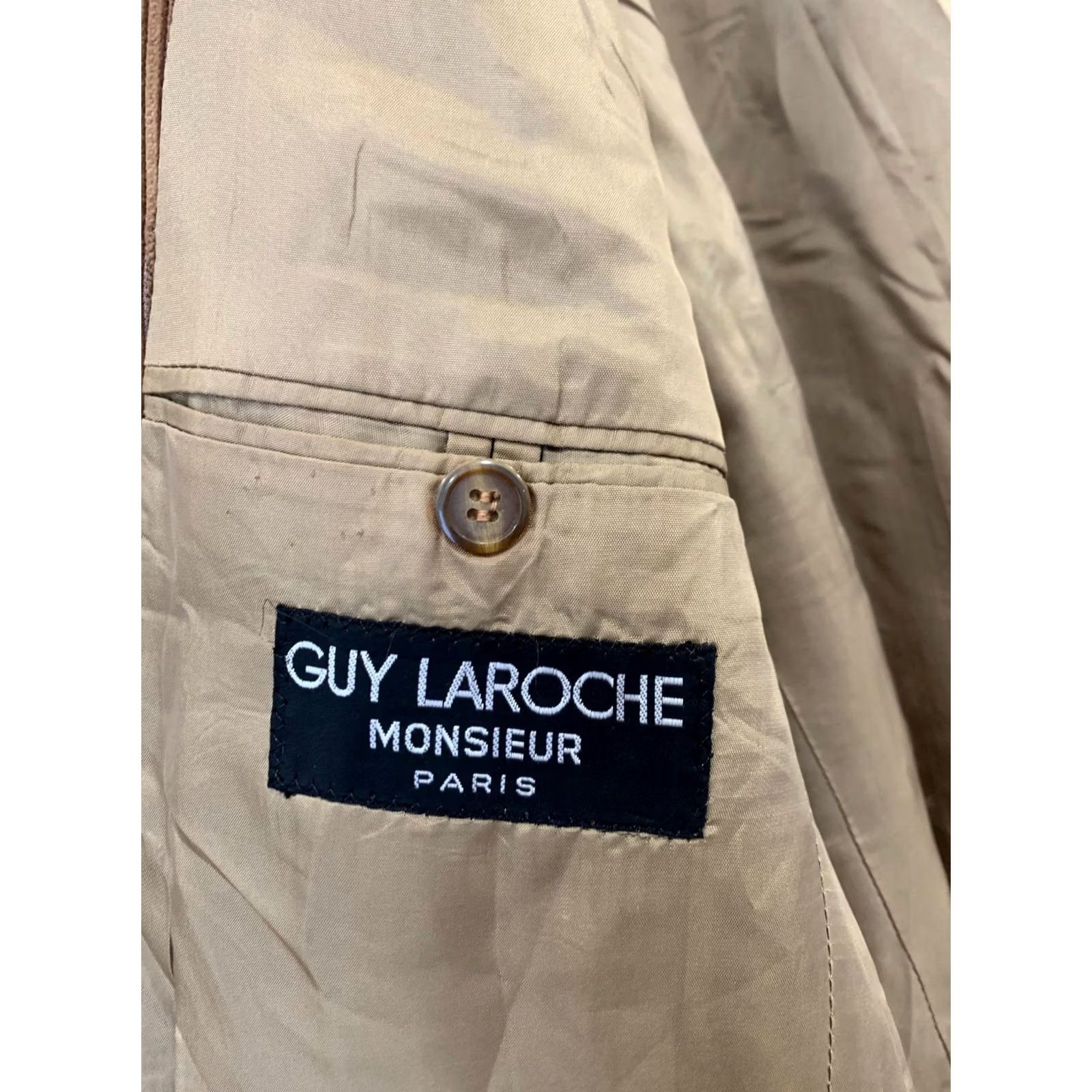 Guy Laroche VTG Guy Laroche Monsieur Blazer Jacket Brown 44 L Corduroy Paris Made in France Men M/L Adults Mens Panache Size 42R - 3 Thumbnail