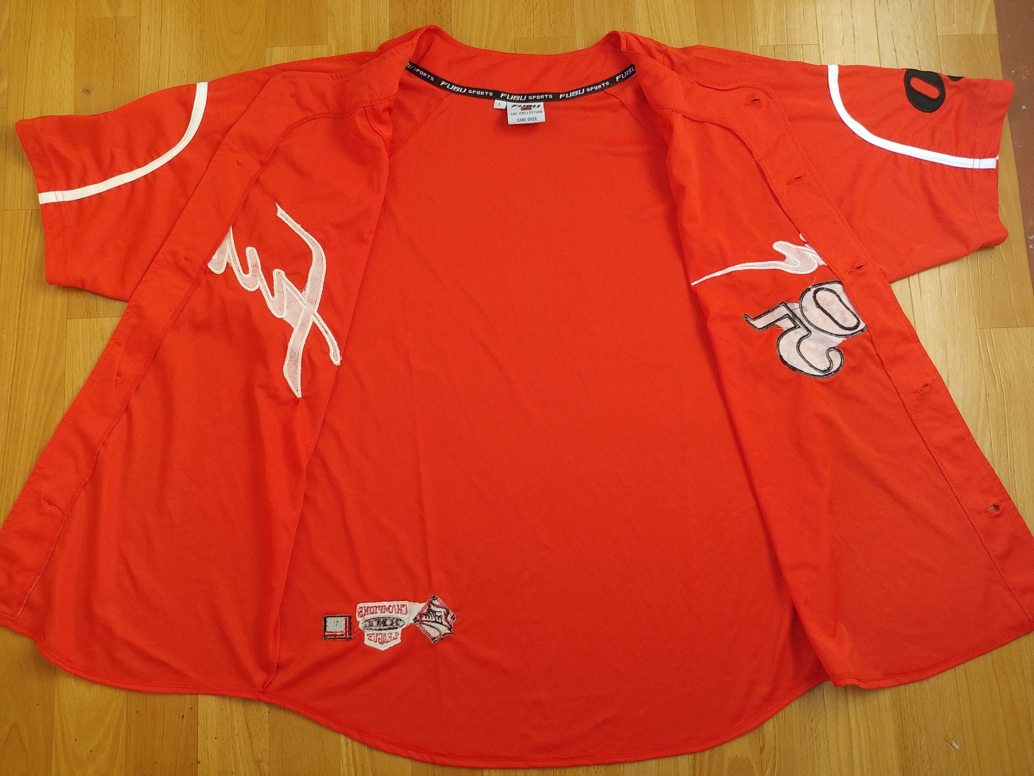 Fubu FUBU jersey, red, vintage hip hop t-shirt, 90s hip hop L Size US L / EU 52-54 / 3 - 13 Thumbnail