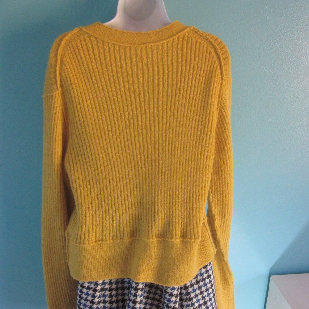 Free People Free People Womens Size L V-Neck Ribbed Button Up Mimosa Mus Size L / US 10 / IT 46 - 6 Thumbnail