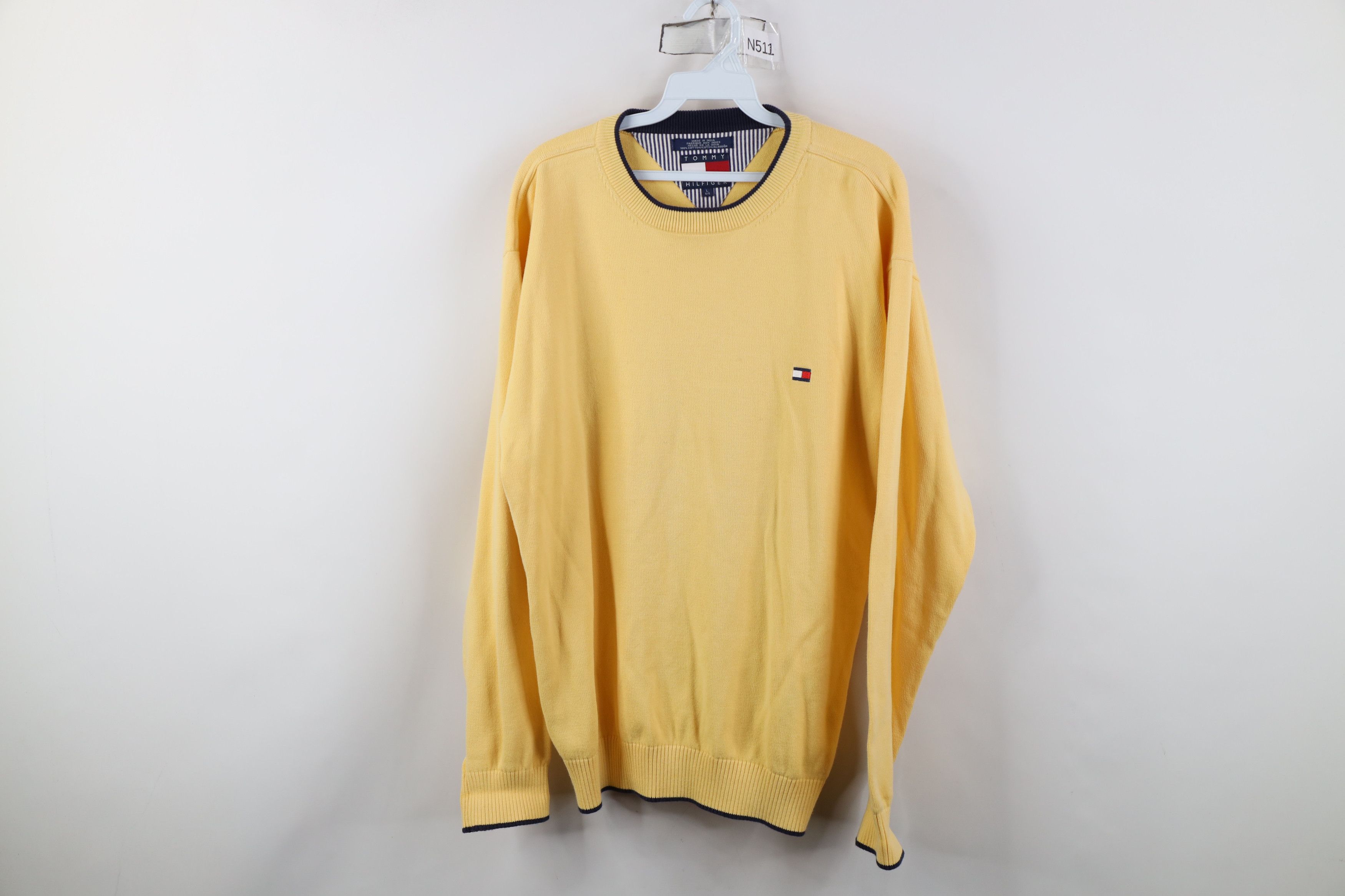 Tommy Hilfiger Vintage 90s Tommy Hilfiger Ribbed Knit Crewneck Sweater Size US L / EU 52-54 / 3 - 1 Thumbnail