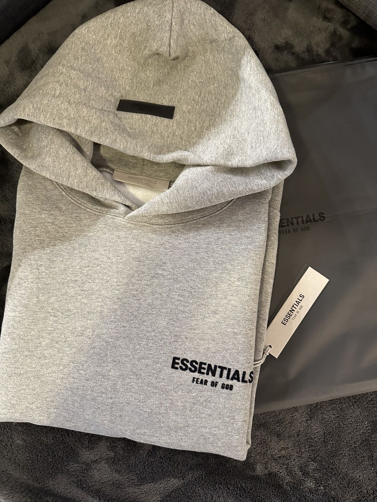 Essentials Essentials Fear of God hoodies dark grey Grailed