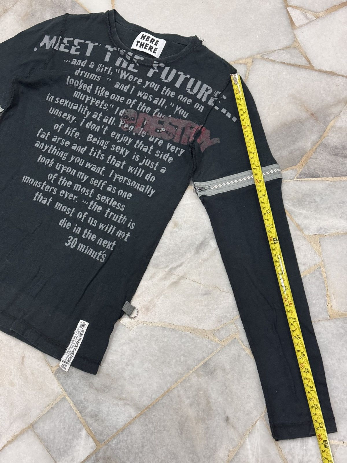 Seditionaries Vintage Destroy Shirt Punk Zipper Design Long Slave Size US S / EU 44-46 / 1 - 5 Thumbnail